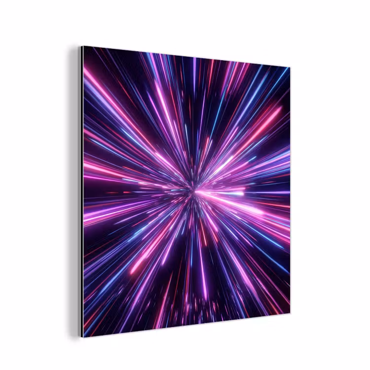 Aluminium schilderij - Lichtsnelheid - Ruimte - Roze - Paars — 1