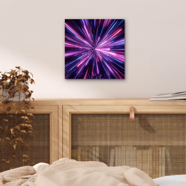 Aluminium schilderij - Lichtsnelheid - Ruimte - Roze - Paars — 4