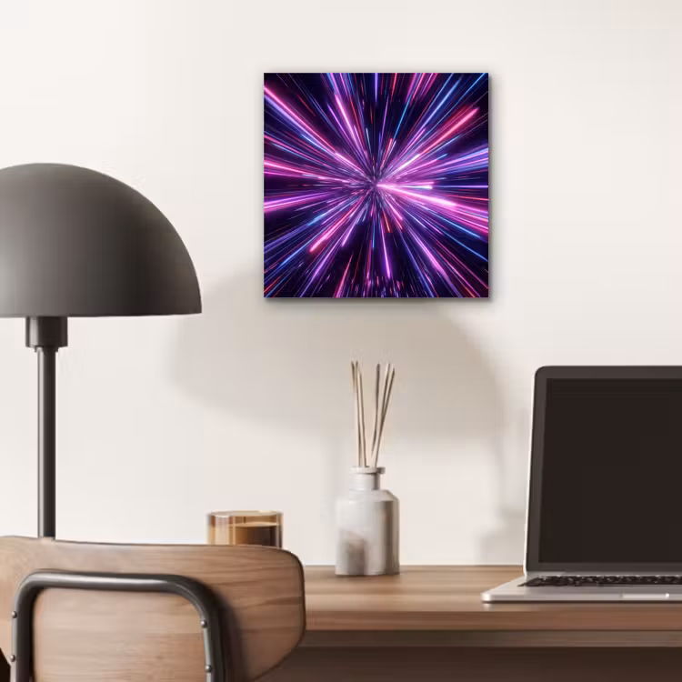 Aluminium schilderij - Lichtsnelheid - Ruimte - Roze - Paars — 6