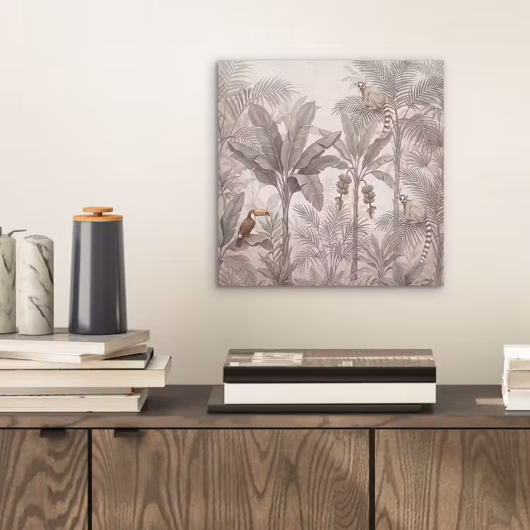 Aluminium schilderij - Natuur - Jungle - Ringstaartmaki - Bruin — 2