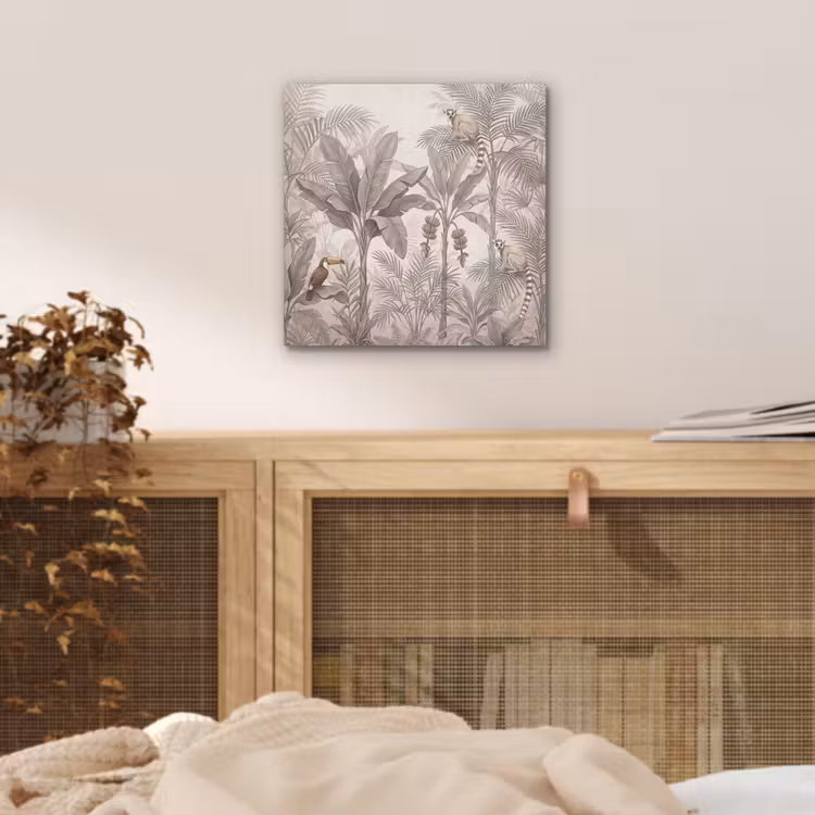 Aluminium schilderij - Natuur - Jungle - Ringstaartmaki - Bruin — 4