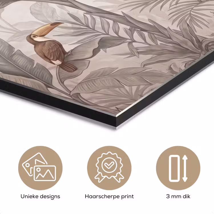 Aluminium schilderij - Natuur - Jungle - Ringstaartmaki - Bruin — 7