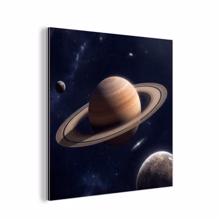 Aluminium schilderij - Planeten - Saturnus - Ruimte — 1