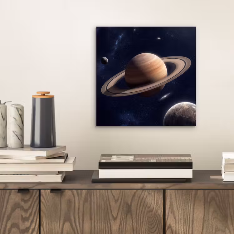 Aluminium schilderij - Planeten - Saturnus - Ruimte — 2