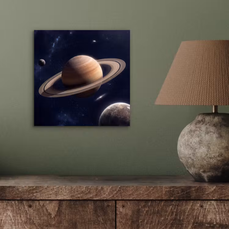 Aluminium schilderij - Planeten - Saturnus - Ruimte — 3
