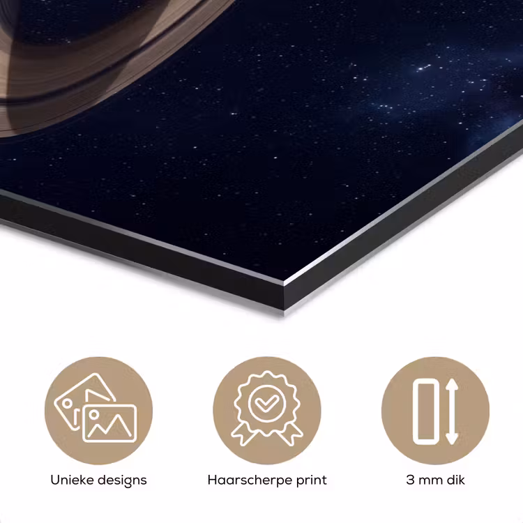 Aluminium schilderij - Planeten - Saturnus - Ruimte — 7