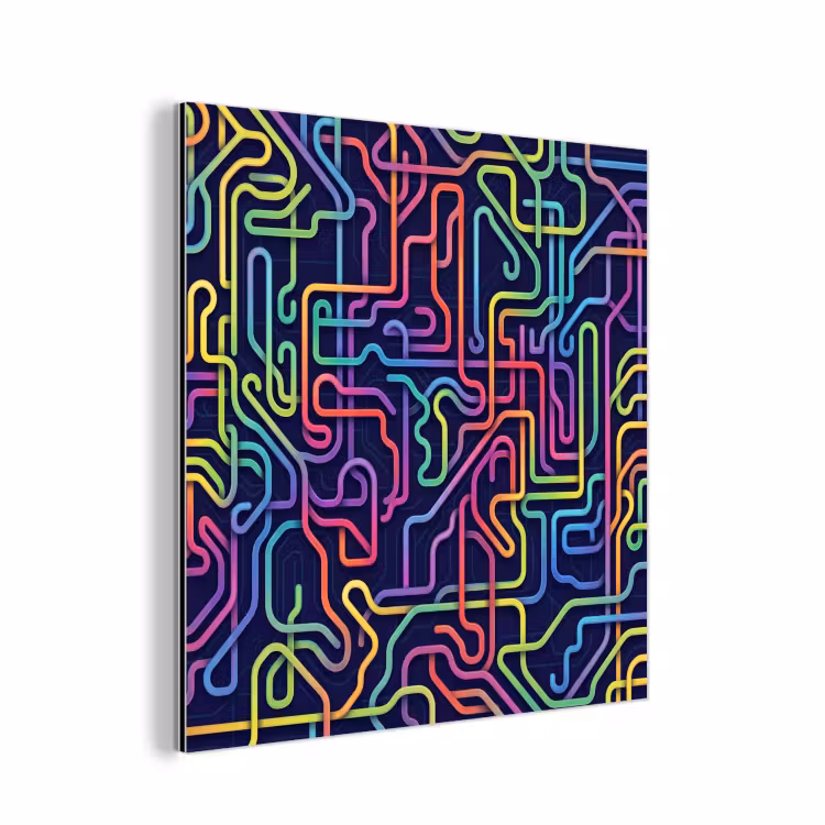 Aluminium schilderij - Retro - Abstract - Neon — 1