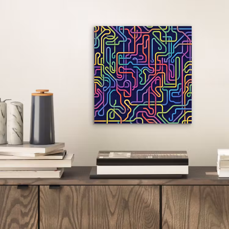 Aluminium schilderij - Retro - Abstract - Neon — 2