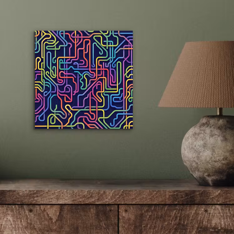 Aluminium schilderij - Retro - Abstract - Neon — 3