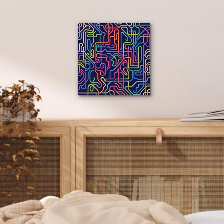 Aluminium schilderij - Retro - Abstract - Neon — 4