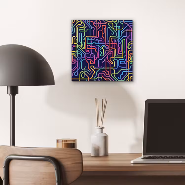 Aluminium schilderij - Retro - Abstract - Neon — 6