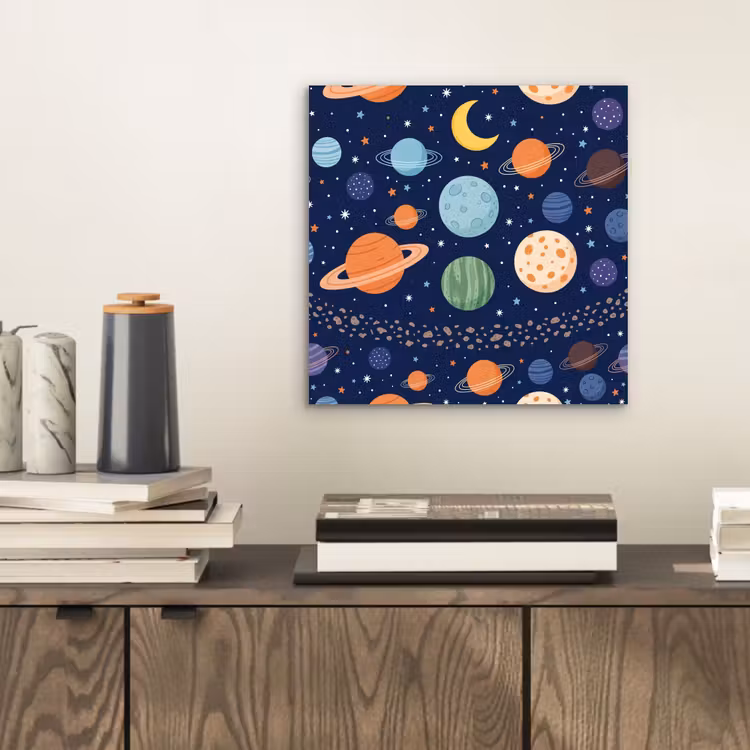 Aluminium schilderij - Ruimte - Planeten - Kleurrijk — 2