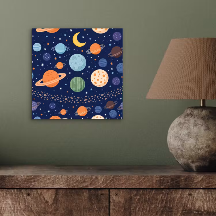 Aluminium schilderij - Ruimte - Planeten - Kleurrijk — 3