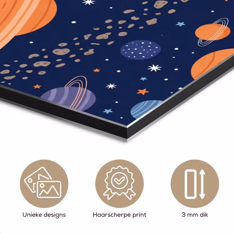 Aluminium schilderij - Ruimte - Planeten - Kleurrijk — 7
