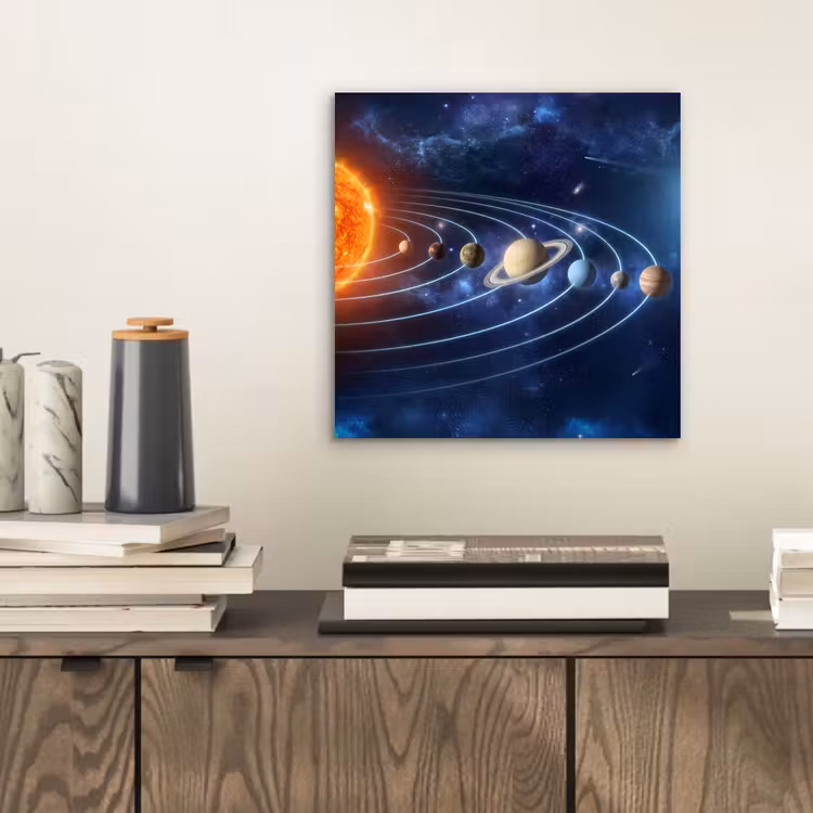 Aluminium schilderij - Ruimte - Zonnestelsel - Blauw — 2