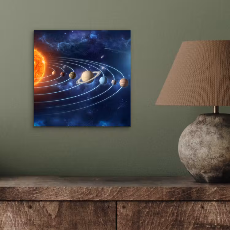 Aluminium schilderij - Ruimte - Zonnestelsel - Blauw — 3