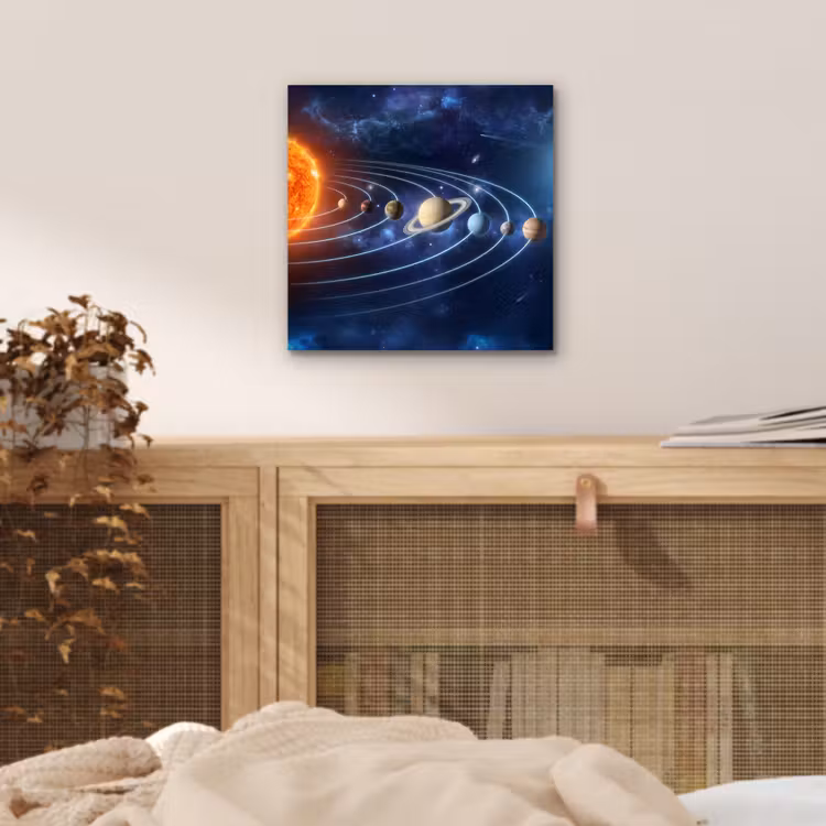 Aluminium schilderij - Ruimte - Zonnestelsel - Blauw — 4