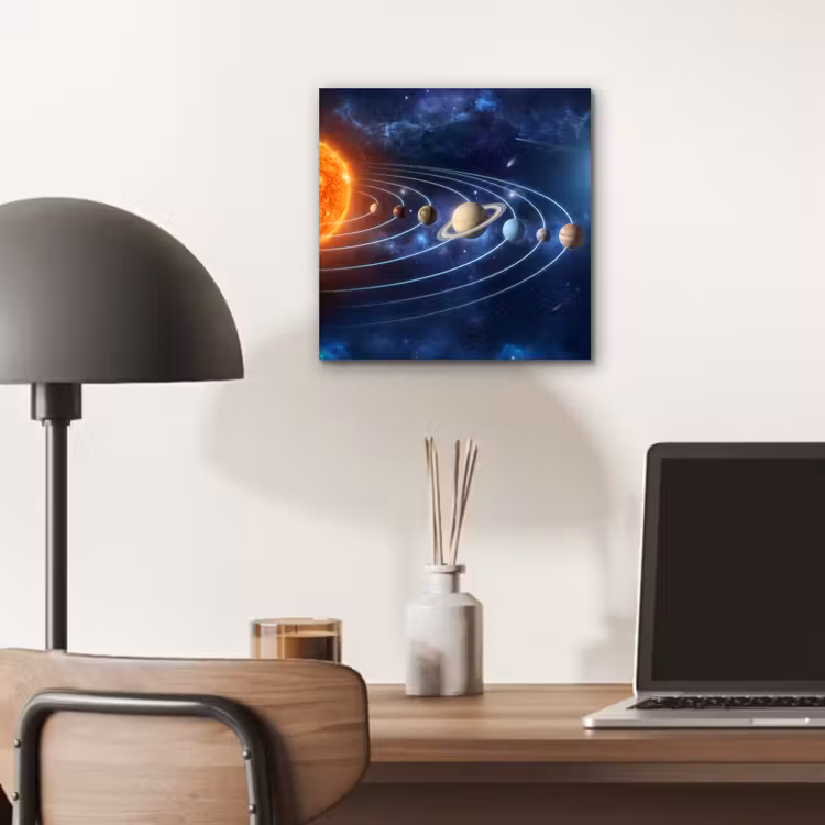 Aluminium schilderij - Ruimte - Zonnestelsel - Blauw — 6