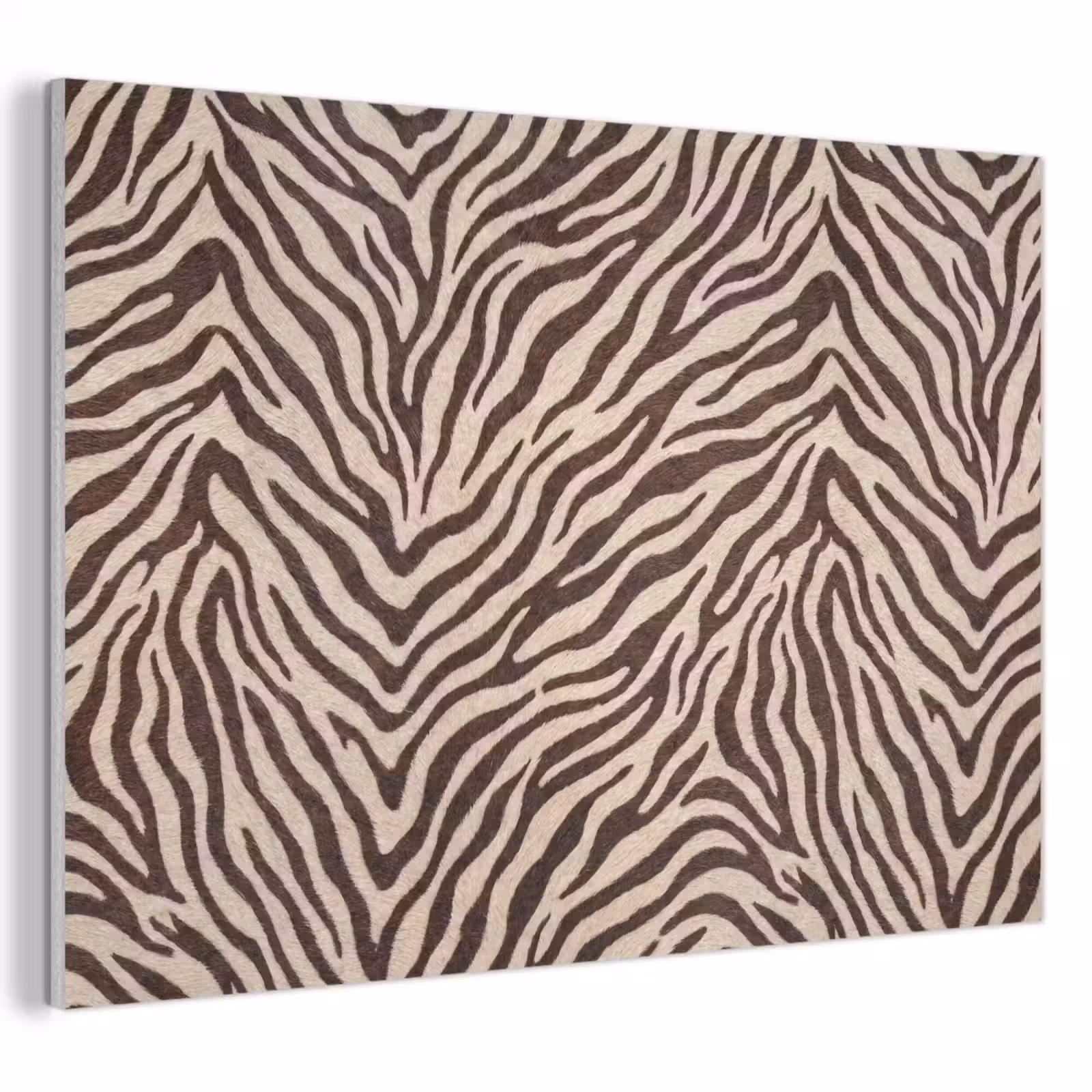 Akoestisch schilderij - Zebra - Strepen - Bruin — 1