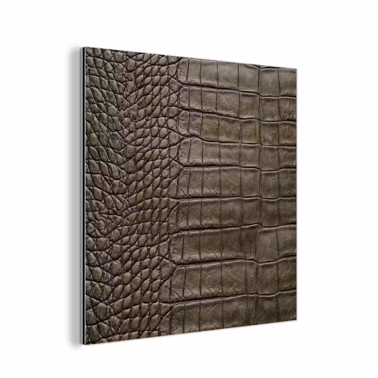 Aluminium schilderij - Krokodillenleer - Structuur - Groen — 1