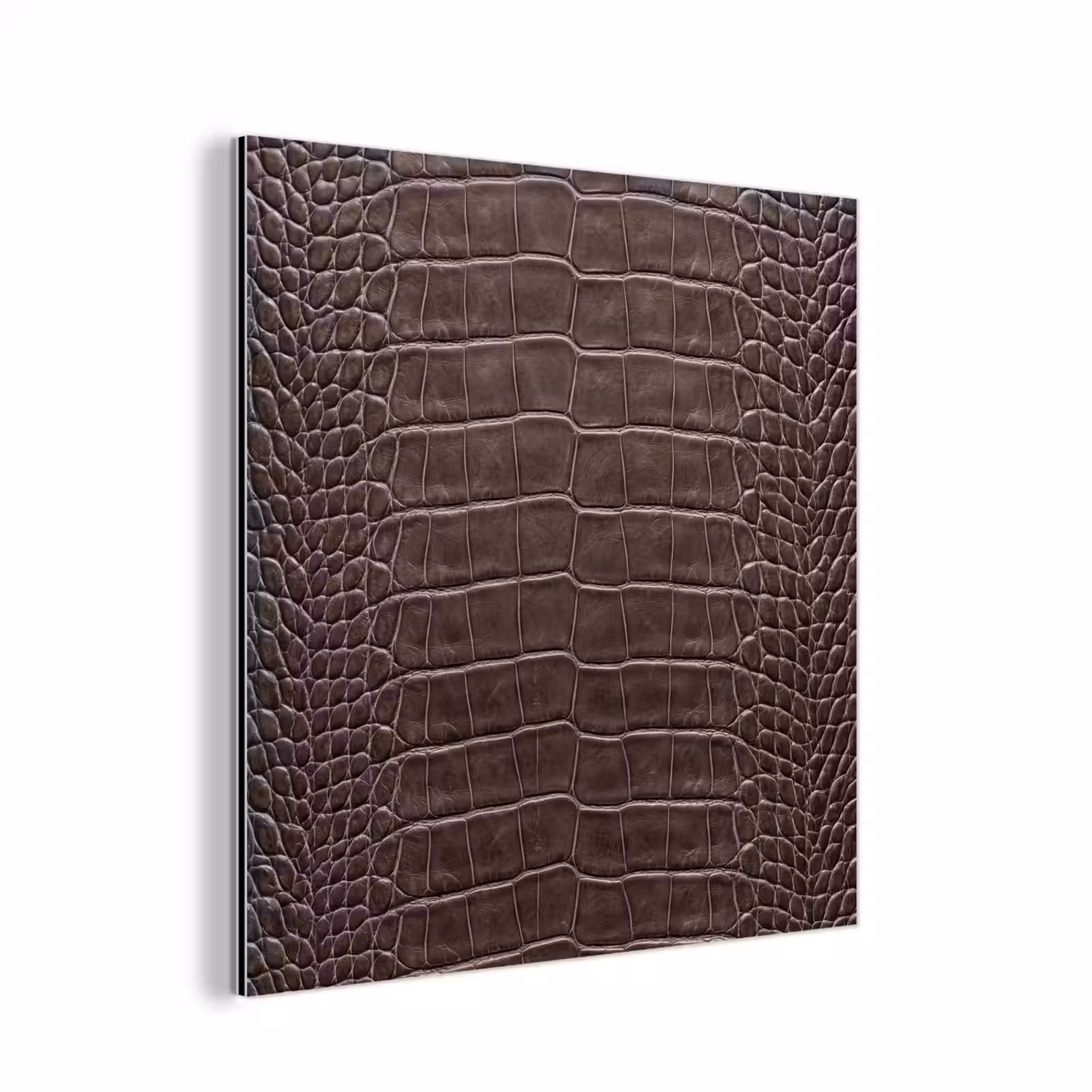 Aluminium schilderij - Leer - Krokodil - Mat — 1