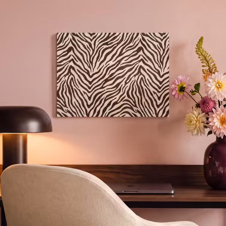 Akoestisch schilderij - Zebra - Strepen - Bruin — 4