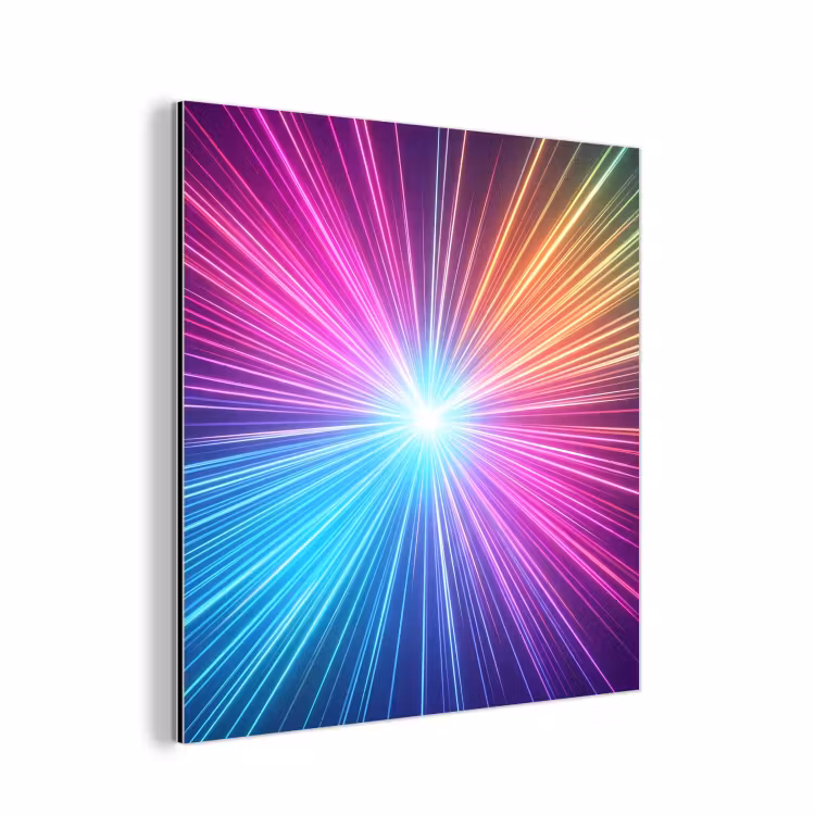 Aluminium schilderij - Abstract - Light - Burst - Modern - Colorful — 1