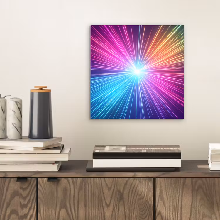 Aluminium schilderij - Abstract - Light - Burst - Modern - Colorful — 2
