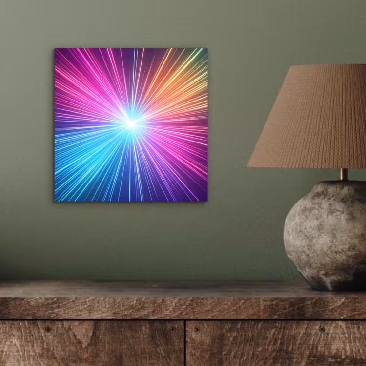 Aluminium schilderij - Abstract - Light - Burst - Modern - Colorful — 3