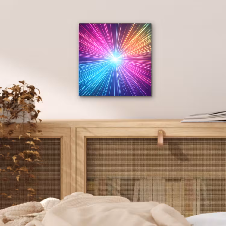 Aluminium schilderij - Abstract - Light - Burst - Modern - Colorful — 4