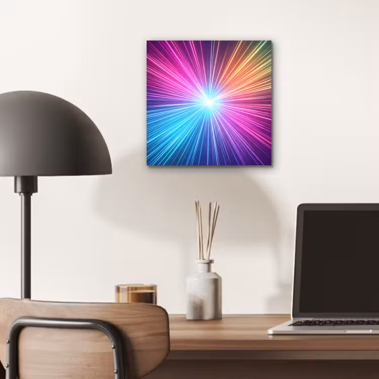 Aluminium schilderij - Abstract - Light - Burst - Modern - Colorful — 6