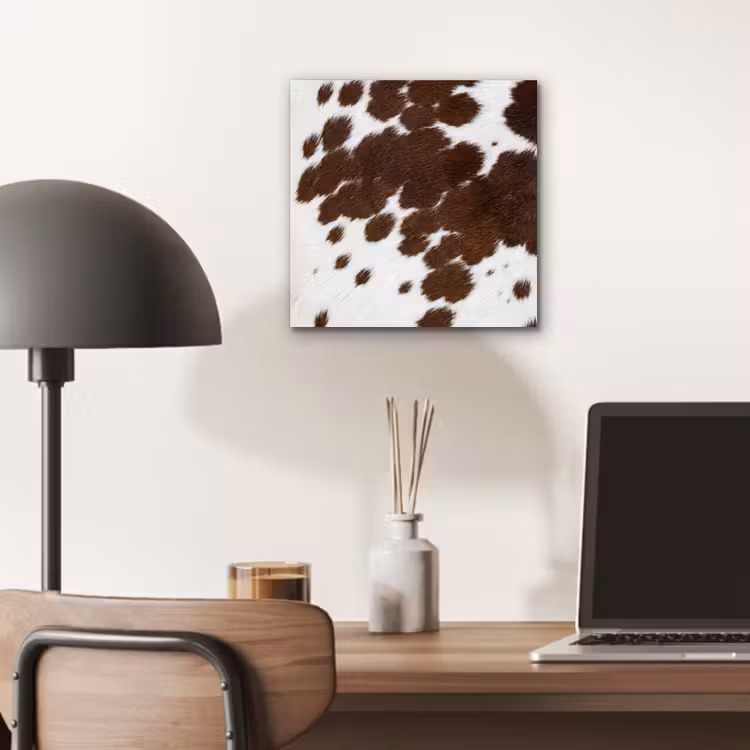 Aluminium schilderij - Koeienhuid - Klassiek - Bruin — 6