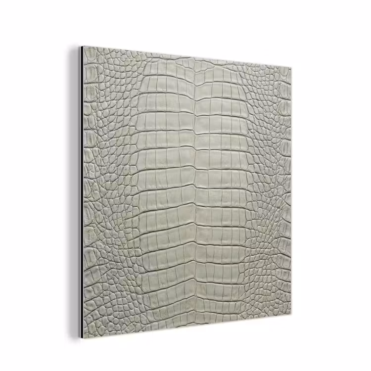 Aluminium schilderij - Krokodillenleer - Schubben - Groen — 1