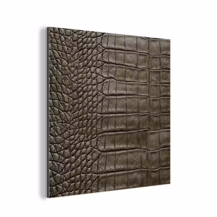 Aluminium schilderij - Krokodillenleer - Structuur - Groen — 1