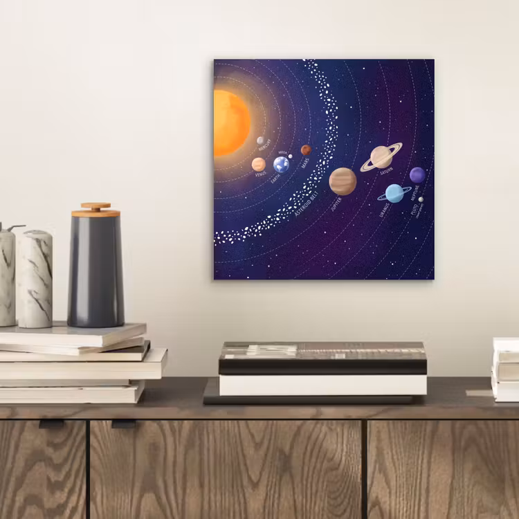 Aluminium schilderij - Planetenstelsel - Ruimte - Illustratie — 2