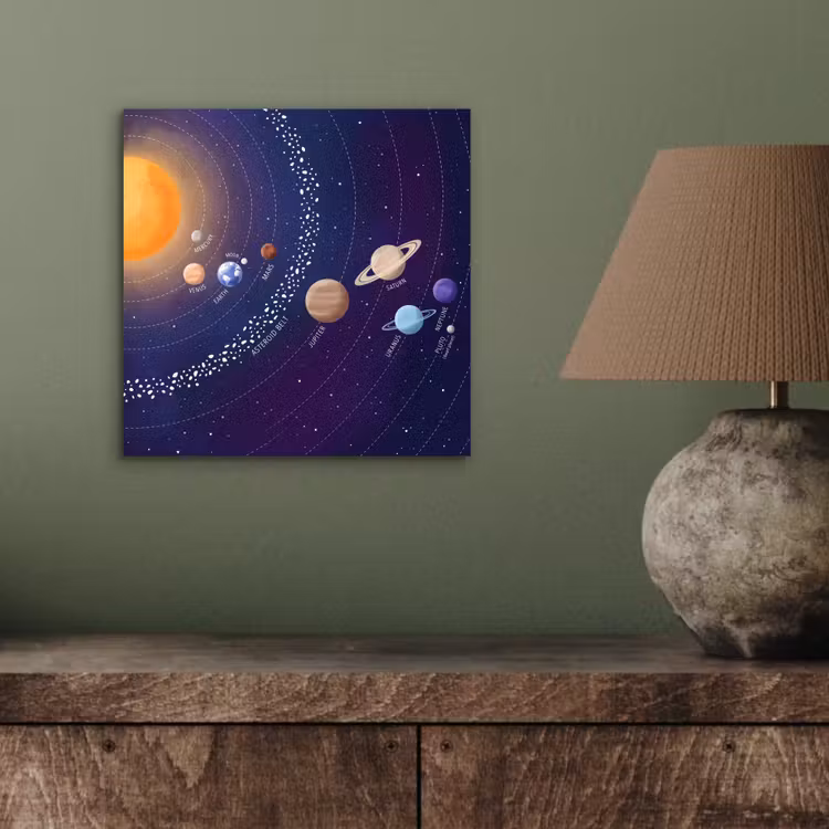 Aluminium schilderij - Planetenstelsel - Ruimte - Illustratie — 3