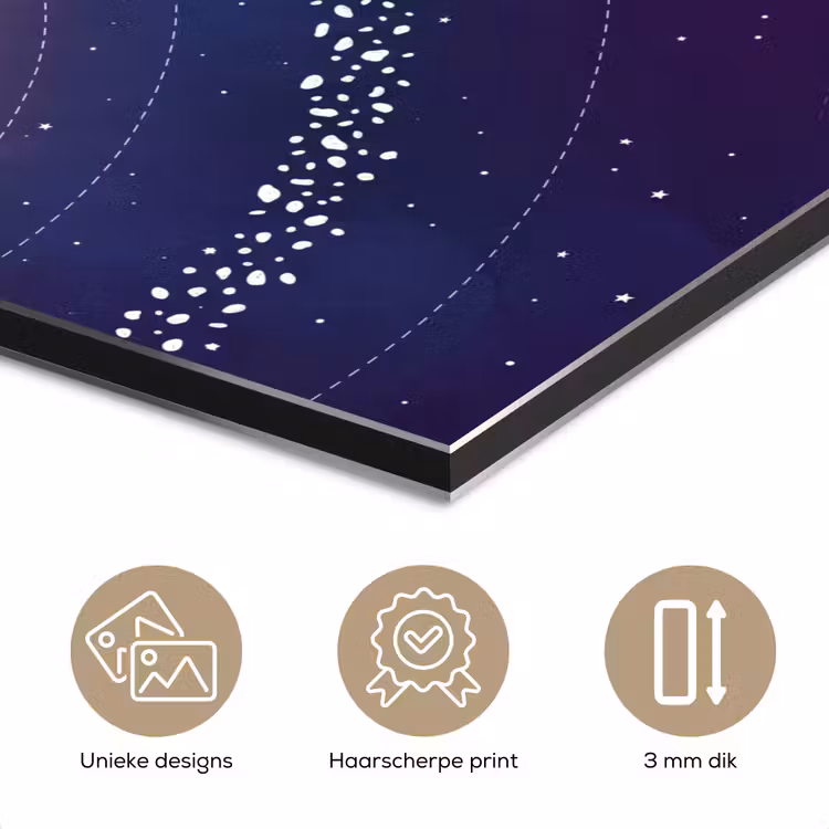 Aluminium schilderij - Planetenstelsel - Ruimte - Illustratie — 7