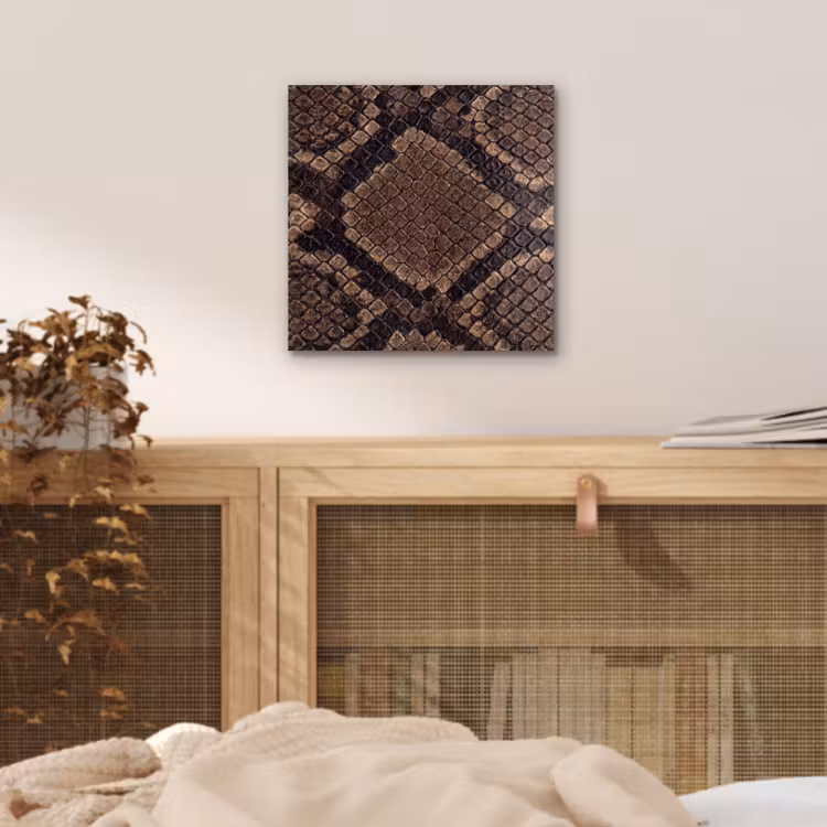 Aluminium schilderij - Python - Schubben - Brons — 4