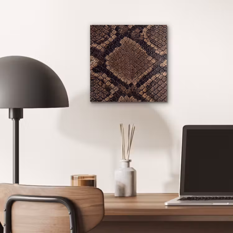 Aluminium schilderij - Python - Schubben - Brons — 6