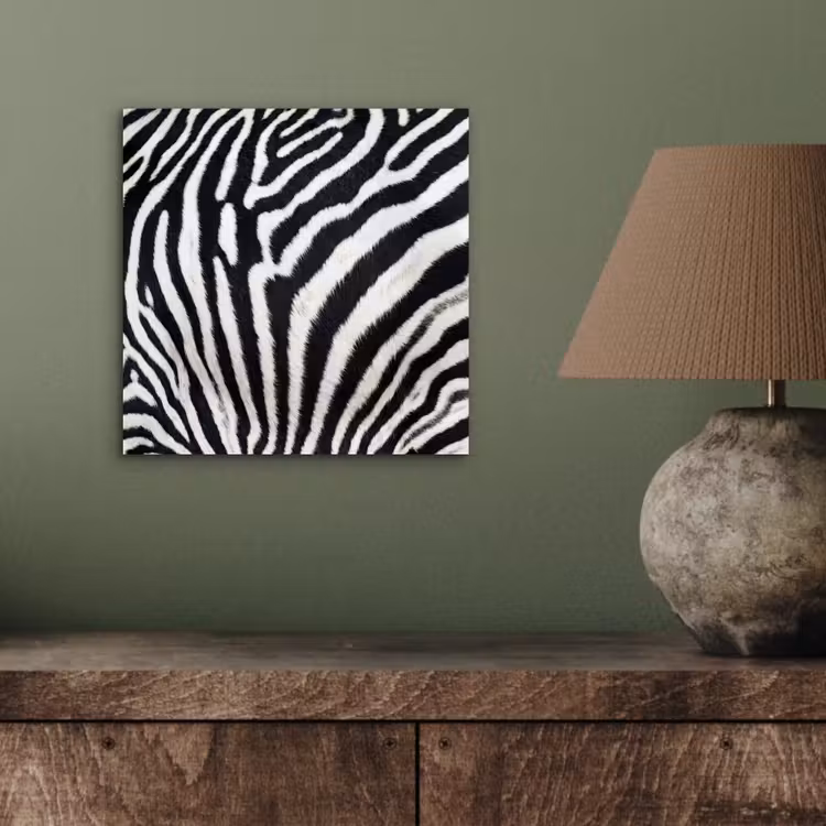 Aluminium schilderij - Zebra - Vacht - Klassiek - Zwart - Wit — 3