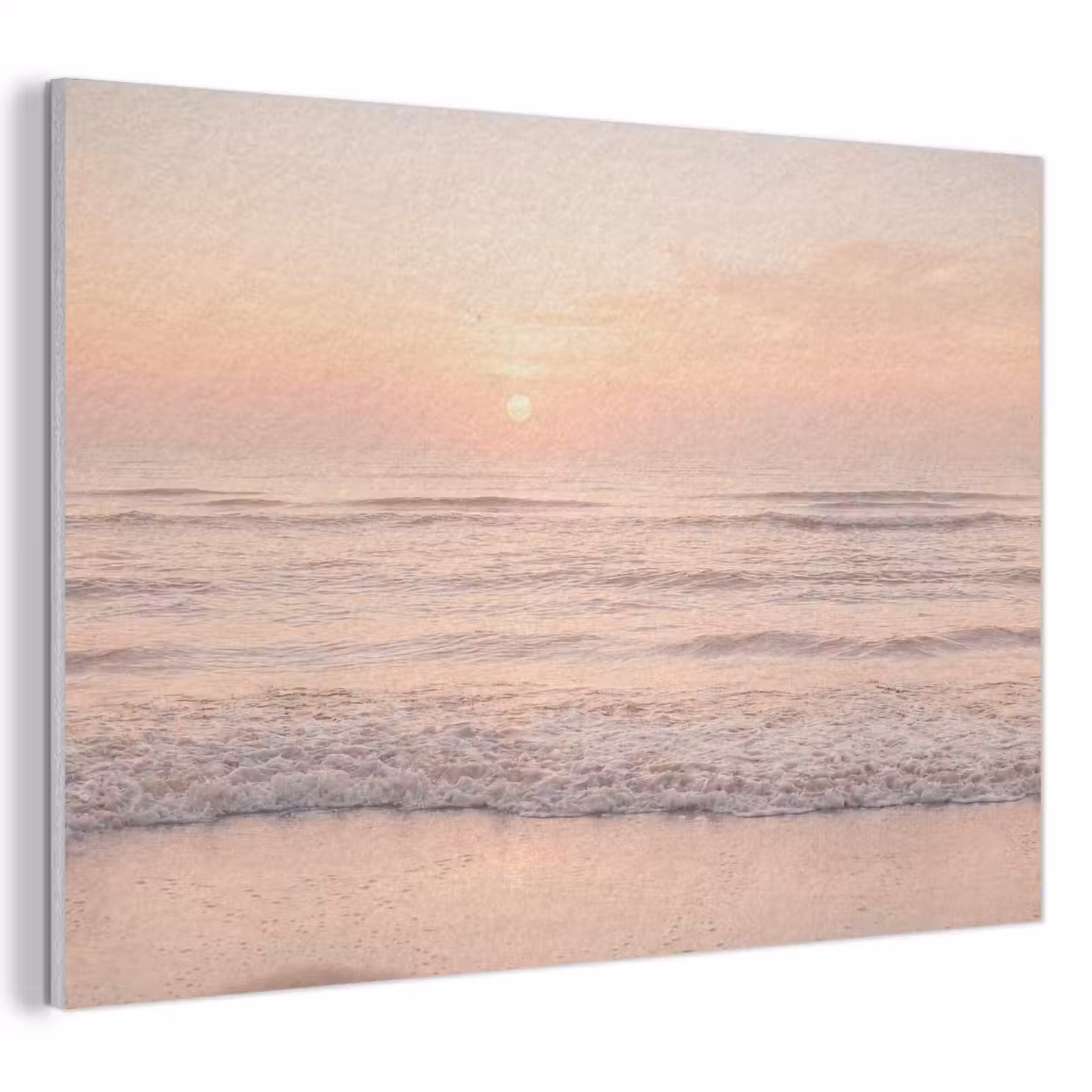 Akoestisch schilderij - Zon - Strand - Roze — 1