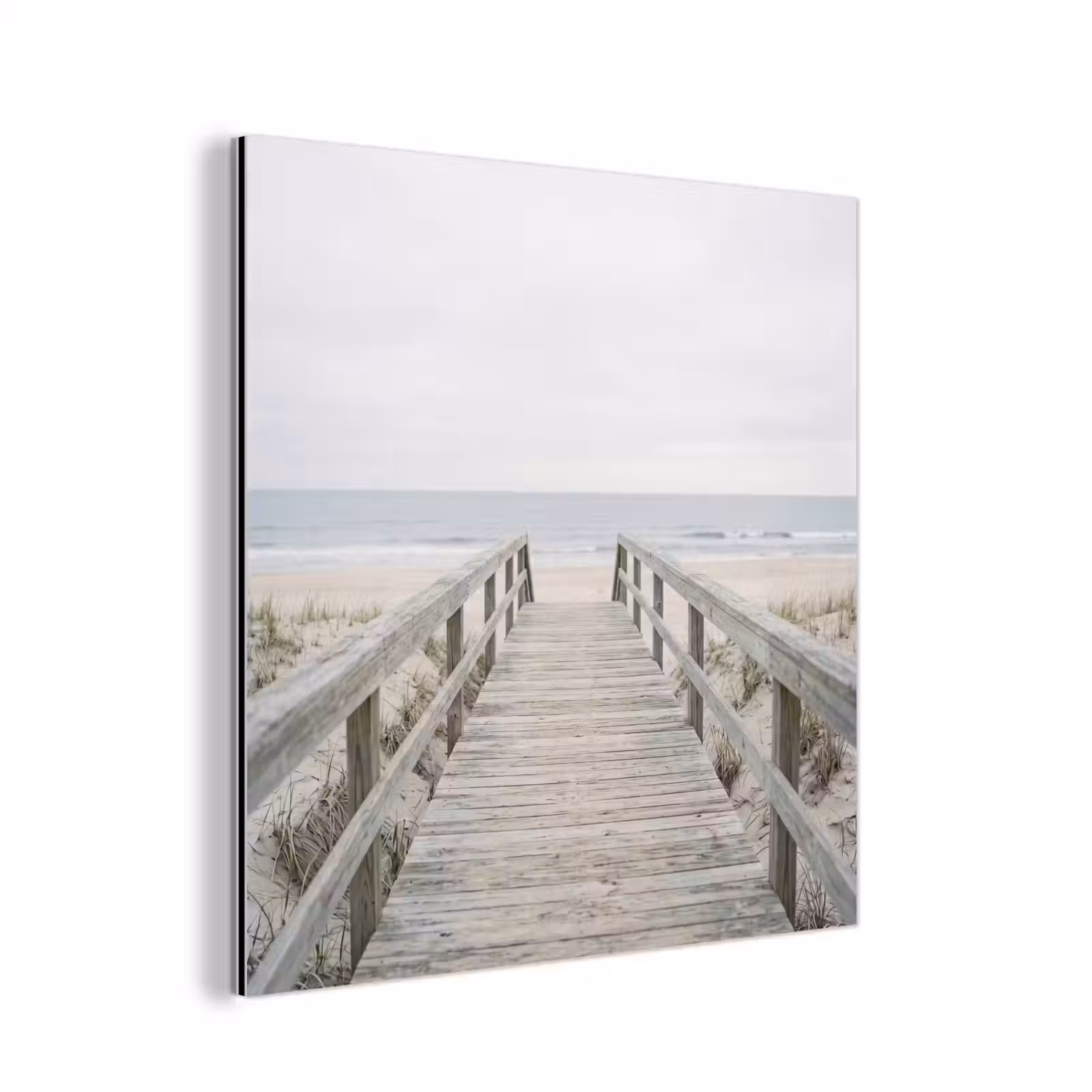 Aluminium schilderij - Duinen - Vlonder - Oceaan — 1