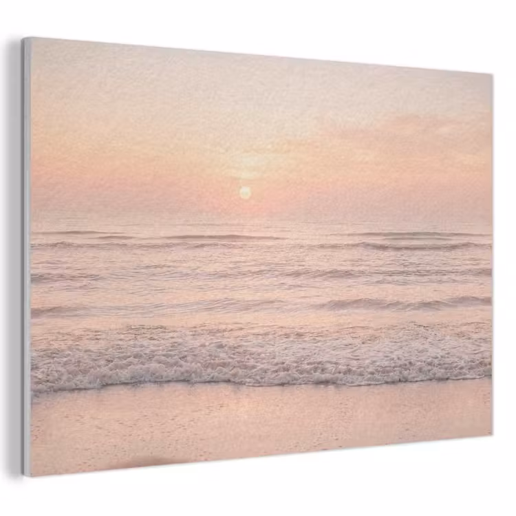 Akoestisch schilderij - Zon - Strand - Roze — 1