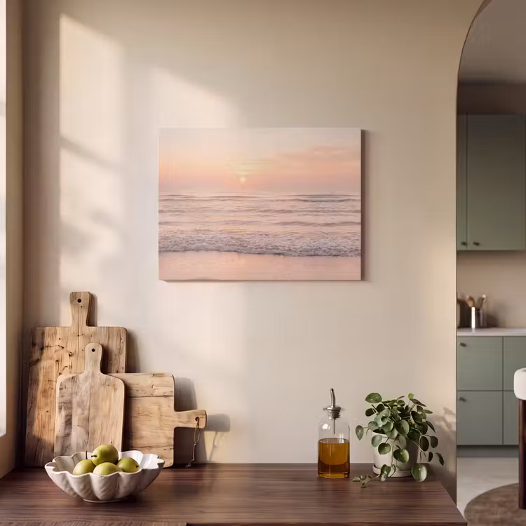 Akoestisch schilderij - Zon - Strand - Roze — 3