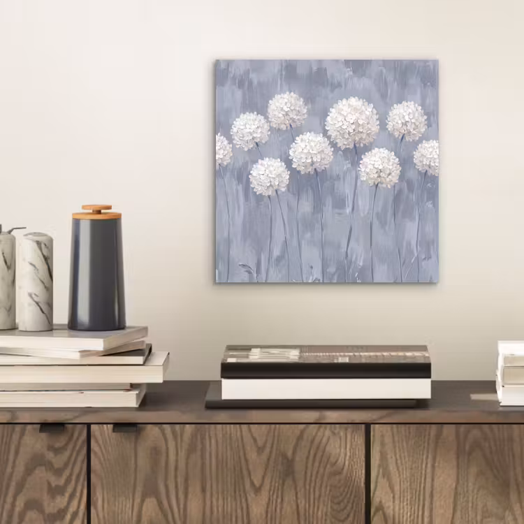 Aluminium schilderij - Bloemen - Illustratie - Blauw — 2