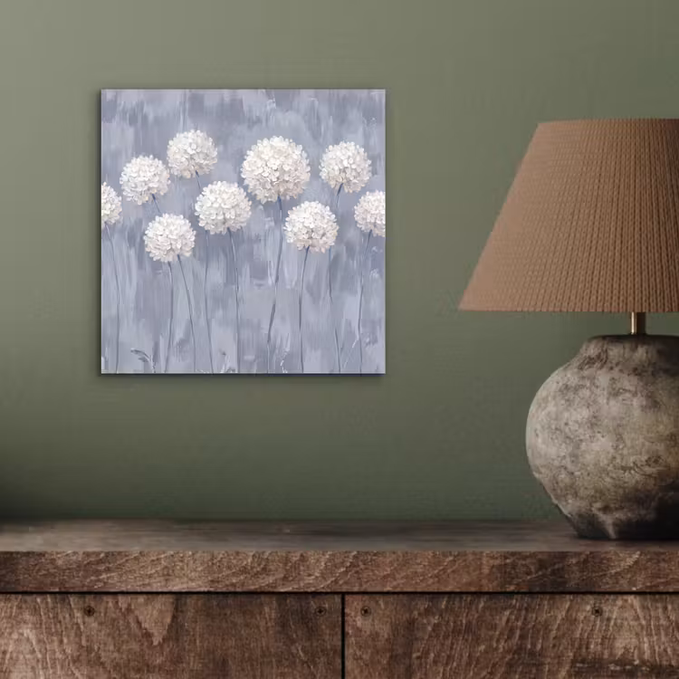 Aluminium schilderij - Bloemen - Illustratie - Blauw — 3