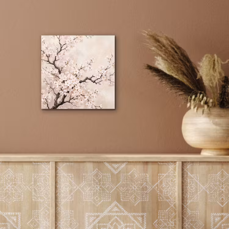 Aluminium schilderij - Bloesem - Illustratie - Taupe — 5