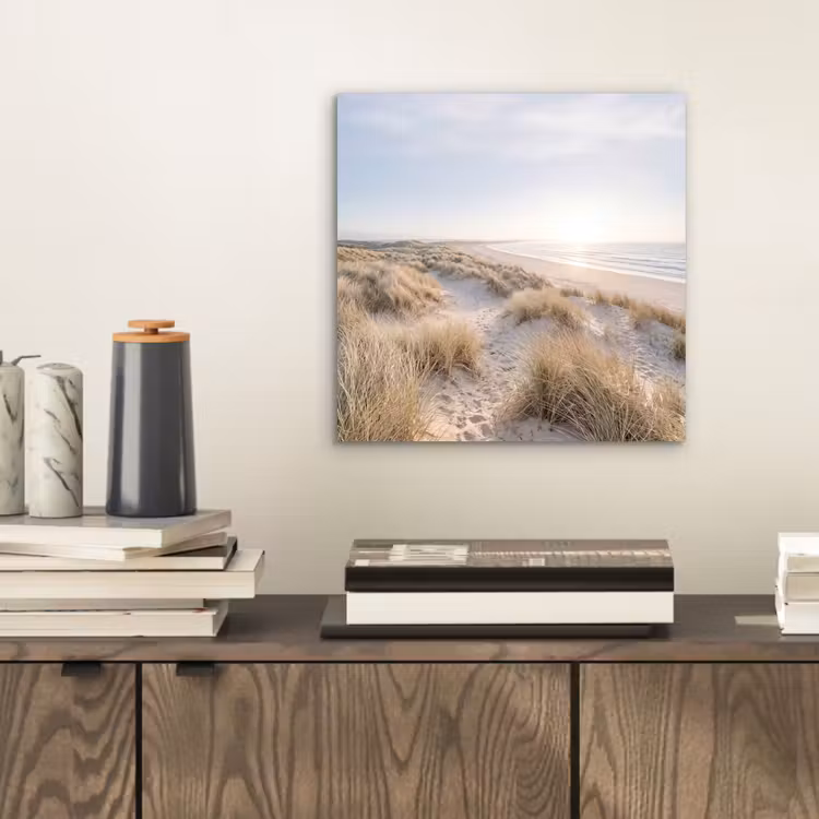 Aluminium schilderij - Duinen - Strand - Beige — 2