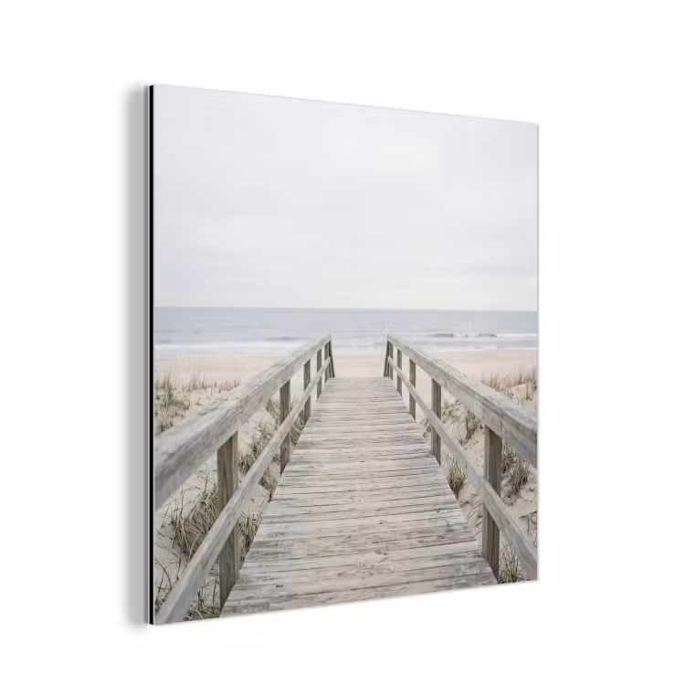 Aluminium schilderij - Duinen - Vlonder - Oceaan — 1