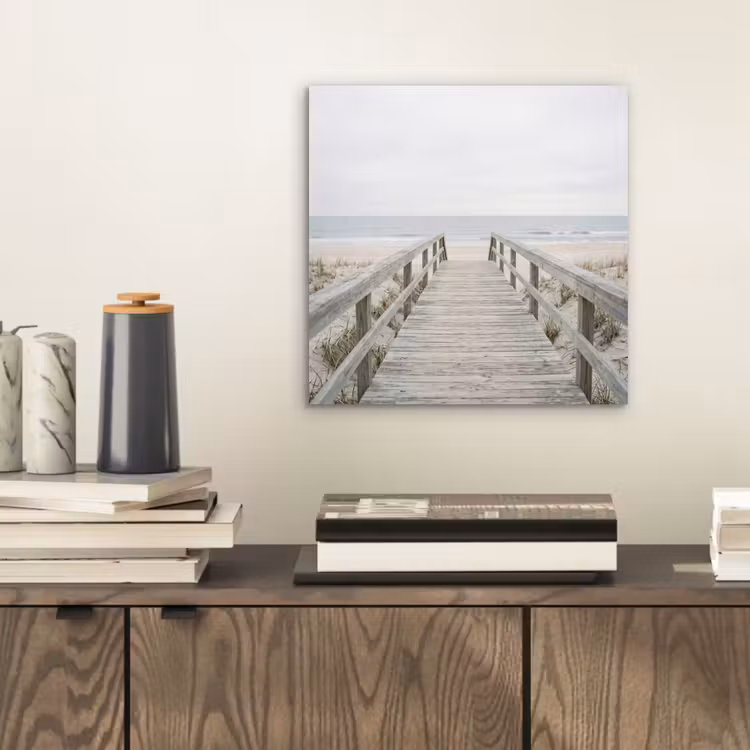 Aluminium schilderij - Duinen - Vlonder - Oceaan — 2